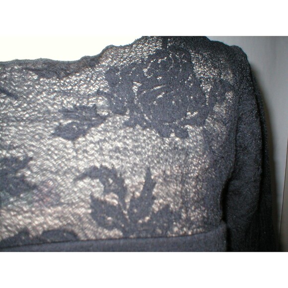New Womens NWT NIU Black L Designer Dress Lace Wool Long Sleeves Large NIU' - Picture 10 of 11